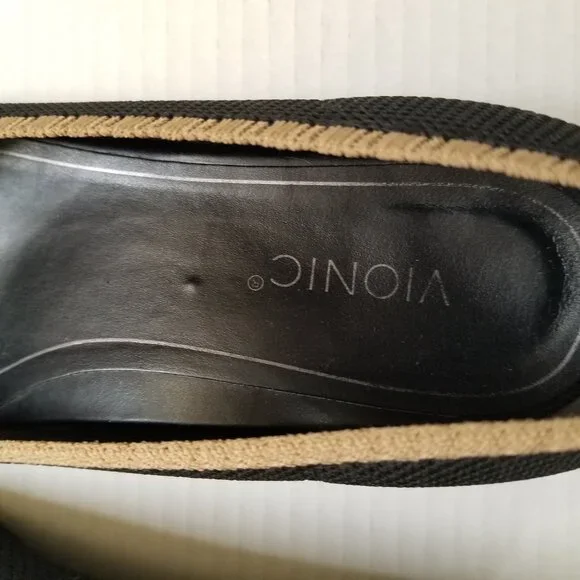 Vionic Dahlia Shoe - Low Heel Slip On Shoes - Black Taupe - Sz 7.5 - Picture 6 of 14